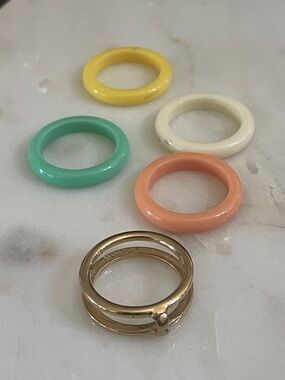 Vintage Avon  interchangeable ring Gold trim